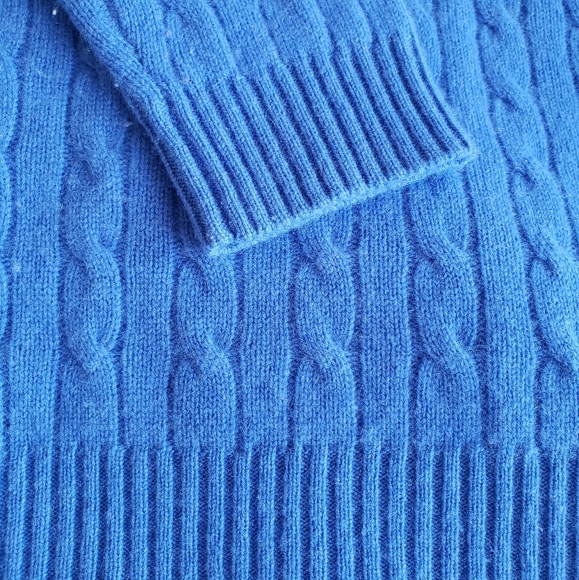 Lord & Taylor Blue Cashmere Sweter EUC L - Picture 6 of 8